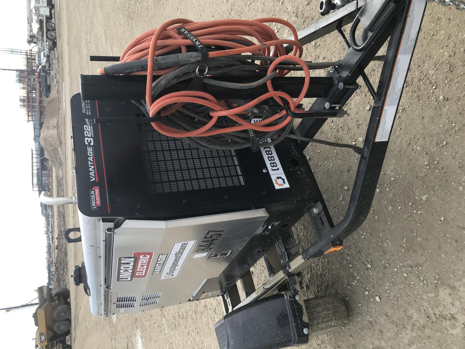 2019 Lincoln Electric Vantage 322 Ready-Pak 3, Two Wheel Trailer, Fender and Light Kit, Cable Rack