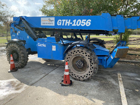 2018 Genie GTH-1056 Genie GTH-1056 w/Open ROPS, Solid Tires, Work Light/Beacon, 60" Carriage and Forks