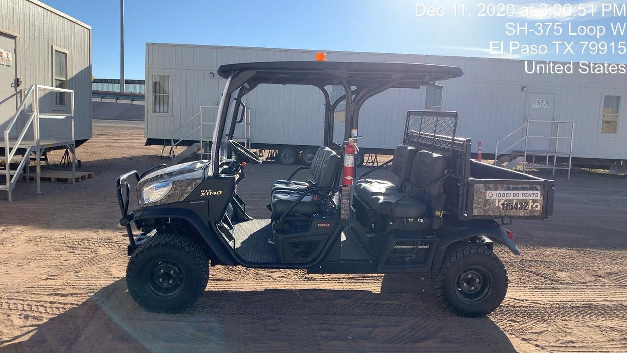 2020 Kubota RTV-X1140 CAMO, CANOPY, STROBE, BACK UP ALARM, WINDSHIELD, FIRE EXT