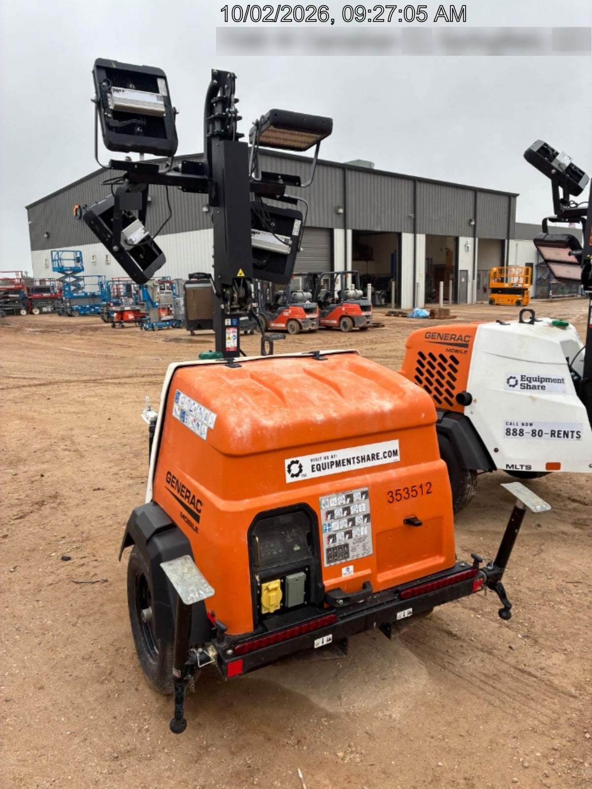 2023 Generac MLT2 Diesel, Flex Switch 120V Input, Powerzone Controller, (4) 320W LED Lights, 4kW Generator, 39.9 Gal Fuel Tank, 2" Ball, T3