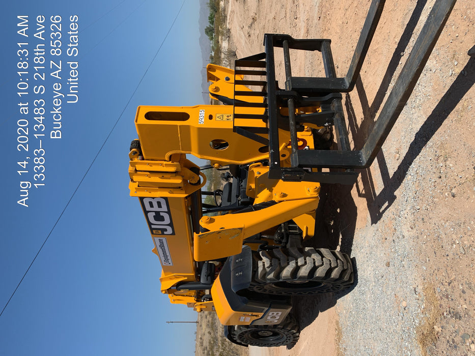 2020 JCB 512-56 Canopy, 74 HP, Solid Tires, STD Worklight, Beacon, Aux Hydraulics, Lifting Eye, Backup Alarm w/66" Carriage, 60" Forks