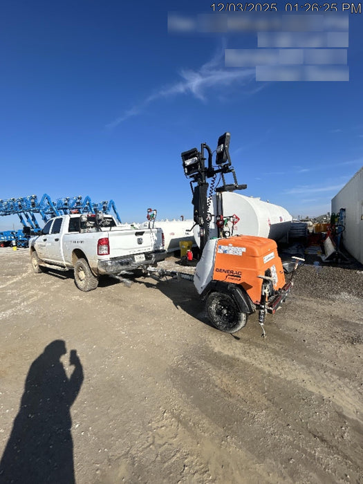 2024 Generac MLT2 Diesel, Flex Switch 120V Input, Powerzone Controller, 
(4) 320W LED Lights, 4kW Generator, 39.9 Gal Fuel Tank, 2" Ball, T3