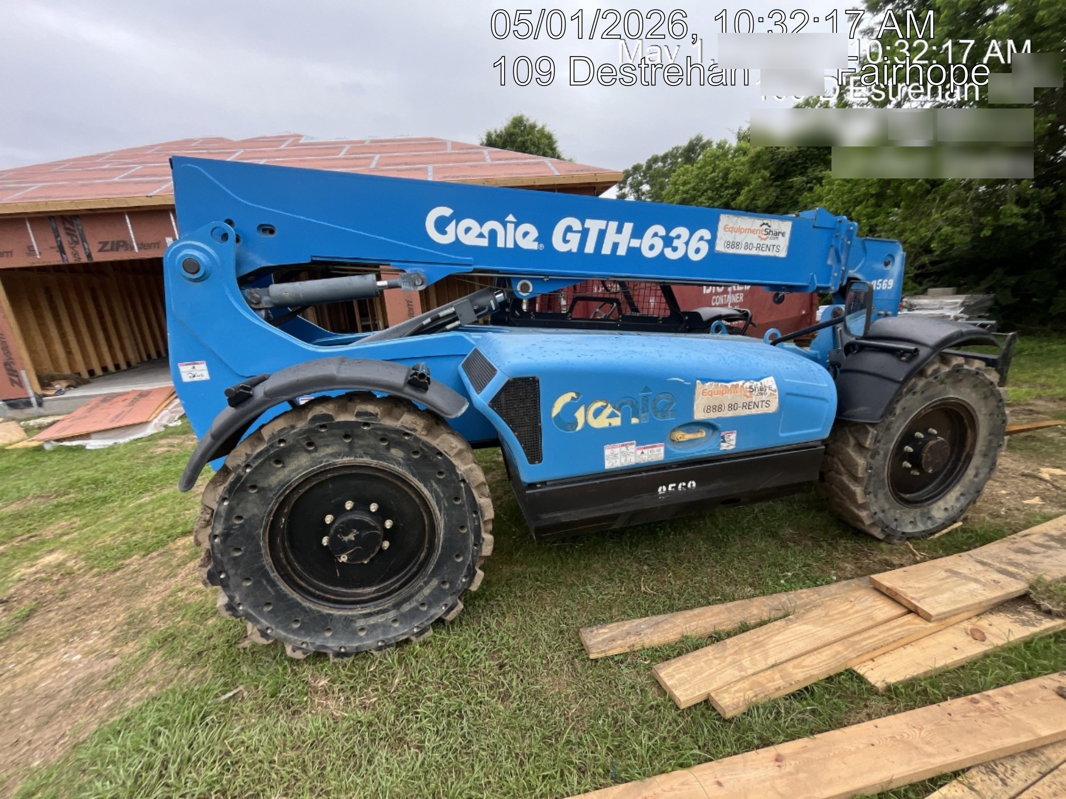 2018 Genie GTH-636 Genie GTH-636 w/Open ROPS, Solid Tires, Work Light/Beacon, 48" Carriage and Forks