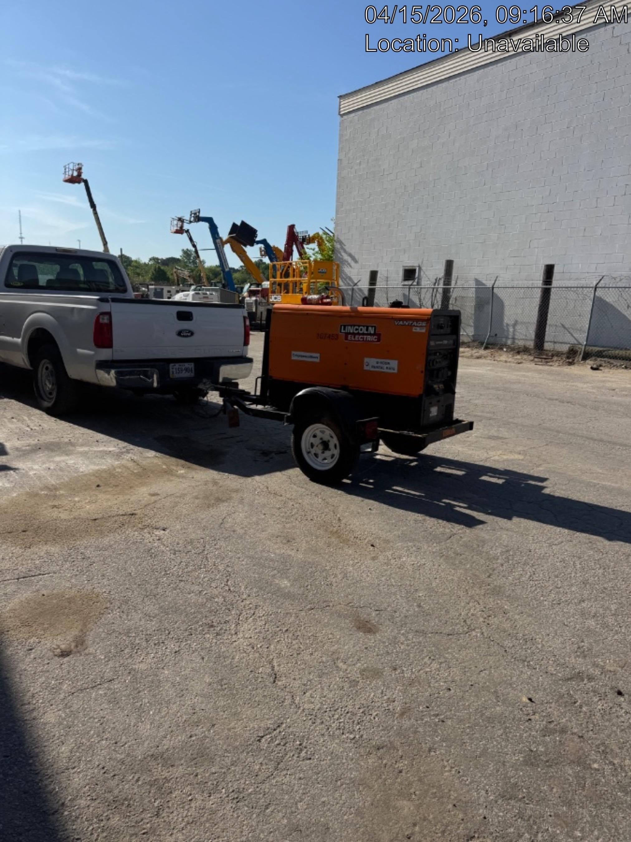 2021 Lincoln Electric Vantage 322 Vantage 322 Ready Pak 3 w/ Decals, ORANGE (includes trailer, cable rack, fender light kit) NO Telematics