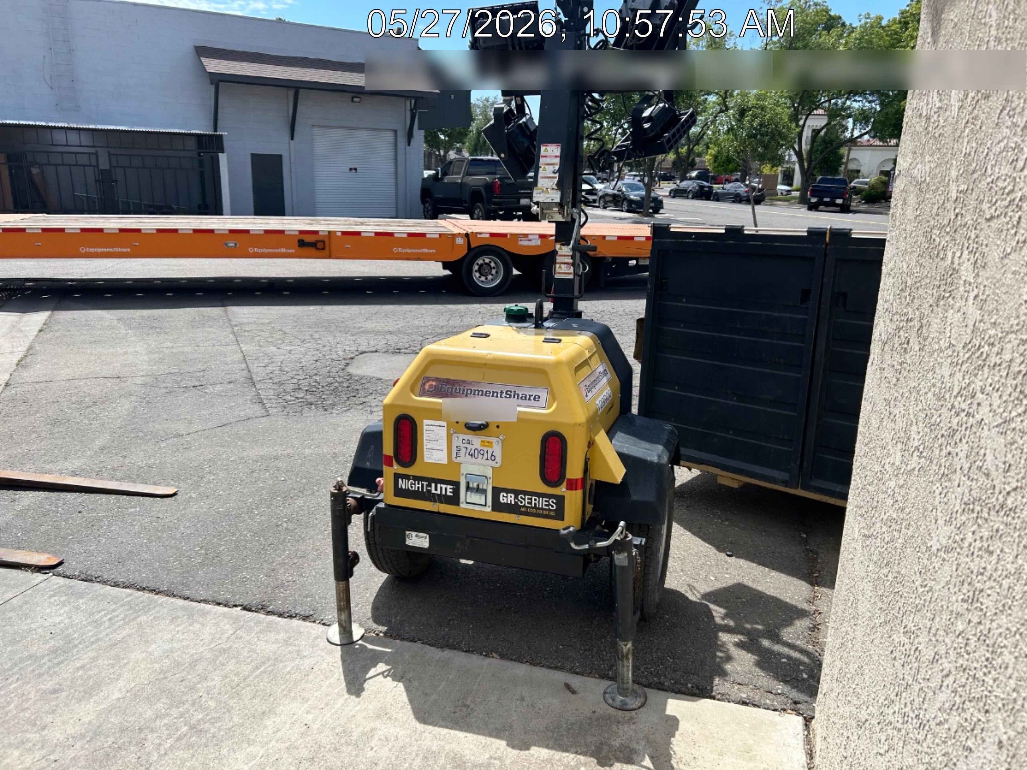2021 Allmand NLV3GR (4) LED Light Fixture 350W, 23' Vertical Mast, 3kW Prime, Towable, Deep Sea L401, Leveling Jacks, Yanmar T4F 5.8hp