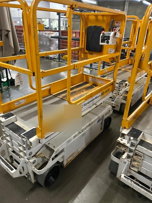 Custom Equipment HB-1430 <ul>
 <li>Hy-Brid Scissor Lift</li>
  <li>Platform capacity up to 670 lbs.</li>
  <li>Working height up to 20 ft</li>
  <li>Weighs under 1,700 lbs.</li>
  <li>Non-marking wheels </li>
</ul>