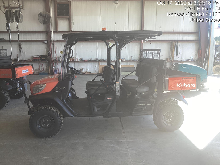 2022 Kubota RTV-X1140W-H Plastic Canopy, Windshield Acrylic Clear, LED Strobe Light, Wire Harness Kit, Back up Alarm