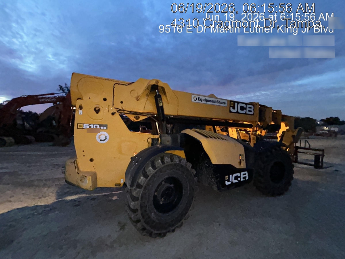 2020 JCB 510-56 Canopy, Solid Tires, Work Lights, Beacon, Aux Hydraulics, Back up Alarm, Lifting Eye, ES Decals
