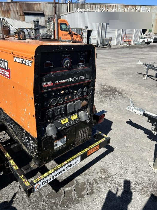 2021 Lincoln Electric Vantage 322 Vantage 322 Ready Pak 3 w/ Decals, ORANGE (includes trailer, cable rack, fender light kit) NO Telematics