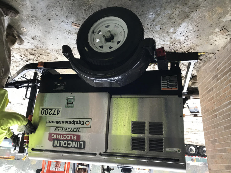 2019 Lincoln Electric Vantage 322 Ready-Pak 3, Two Wheel Trailer, Fender and Light Kit, Cable Rack