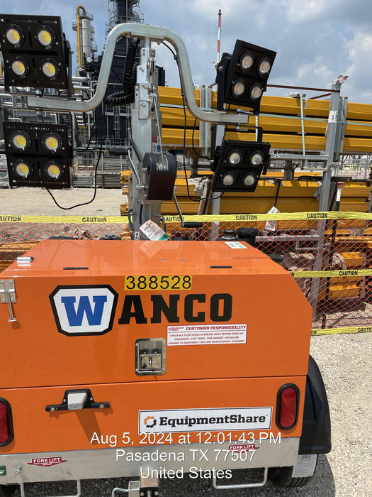 2024 Wanco WLTT-4MM4K Diesel, Deep Sea Controller, Shore Power Plug, Auto Start, (4) 350W LED Floodlights, 4kW Generator, 60 Gal Fuel Tank, 2" Ball, T3