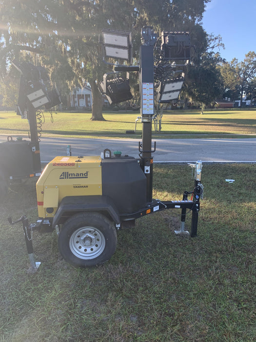 2022 Allmand NLV3GR (4) LED Light Fixture 350W, 23' Vertical Mast, 3kW Prime, Towable