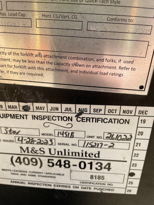 2022 STAR INDUSTRIES 1451B