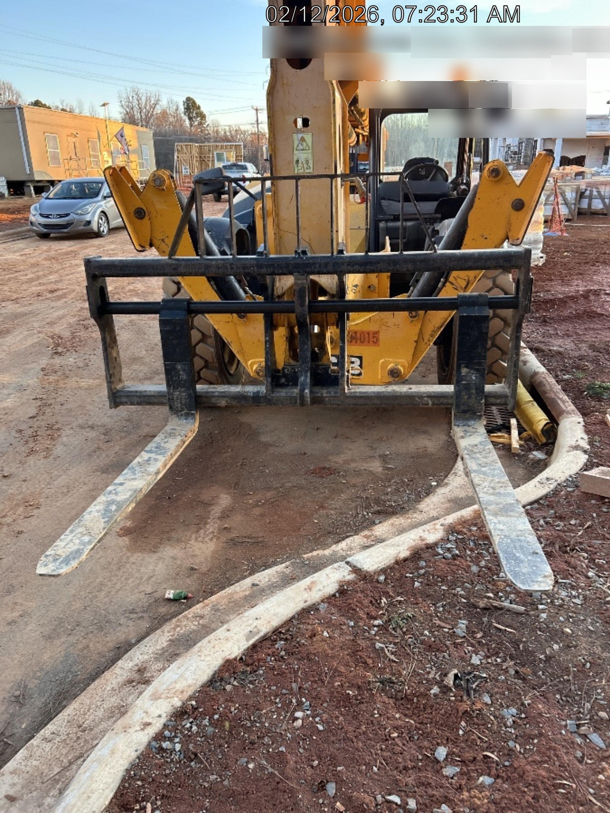 2019 JCB 510-56 Open ROPS, 74 HP, Solid Tires, Worklights, Beacon, Aux Hydraulics, Lifting Eye w/72" Carriage/60" Forks