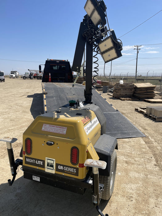 2022 Allmand NLV3GR (4) LED Light Fixture 350W, 23' Vertical Mast, 3kW Prime, Towable, ES Decals, T3