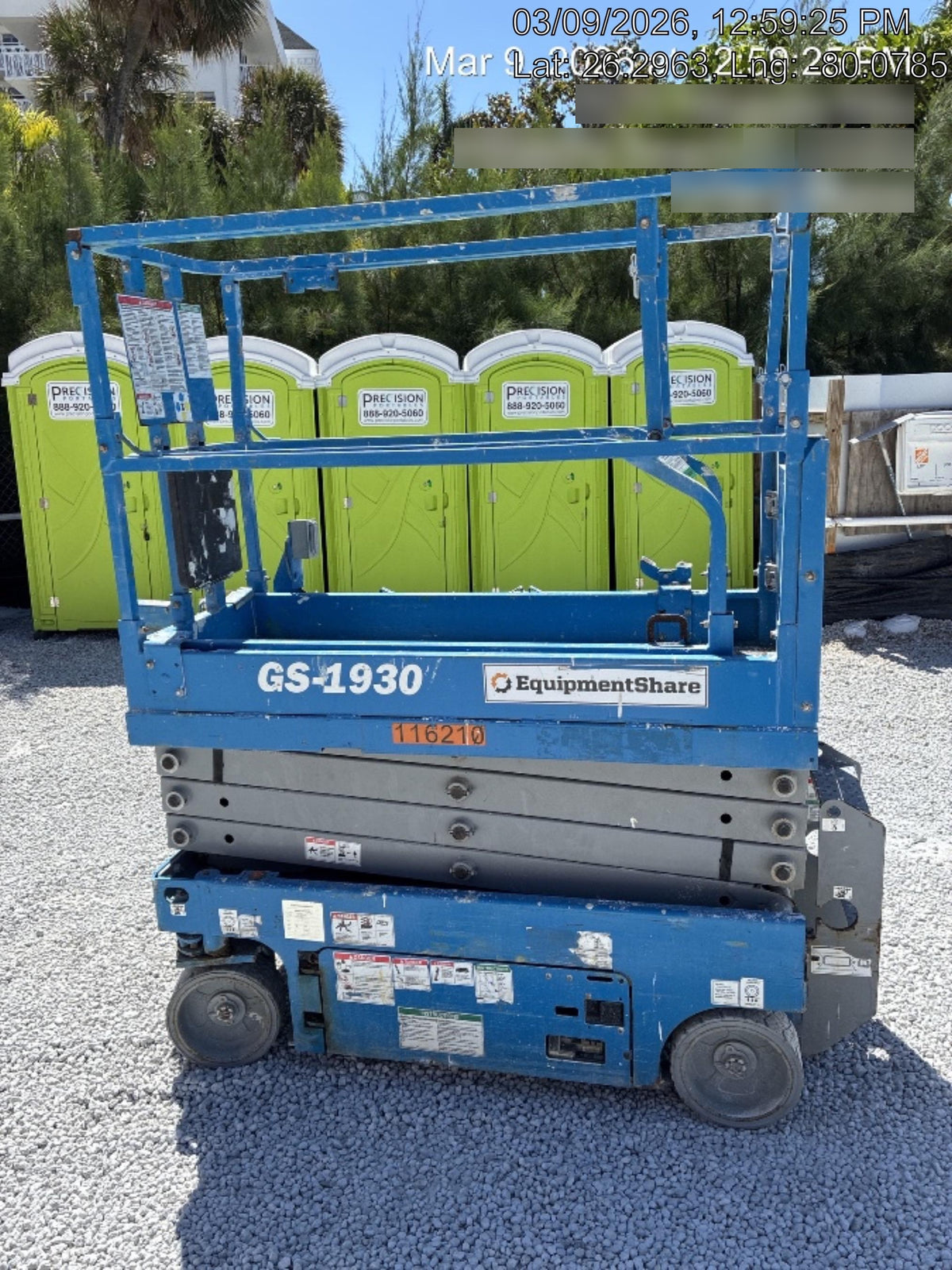 2020 Genie GS-1930 Solid Non Marking Tires, Beacon, Folding rails with half height swing gate