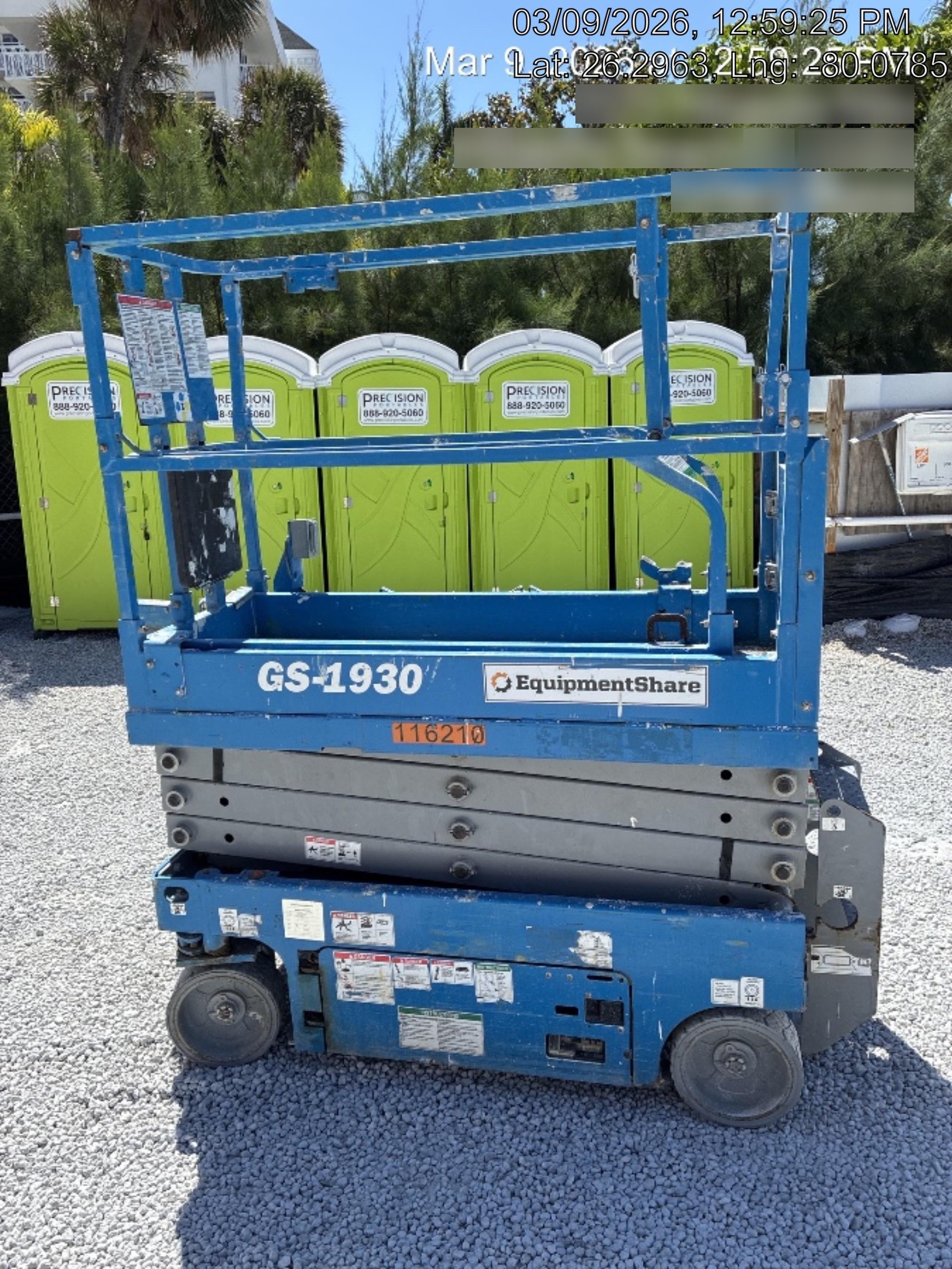 2020 Genie GS-1930 Solid Non Marking Tires, Beacon, Folding rails with half height swing gate