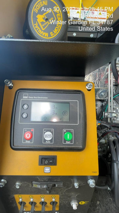 2022 Allmand NLV3GR (4) LED Light Fixture 350W, 23' Vertical Mast, 3kW Prime, Towable, Deep Sea L401, Leveling Jacks, Yanmar T4F 5.8hp