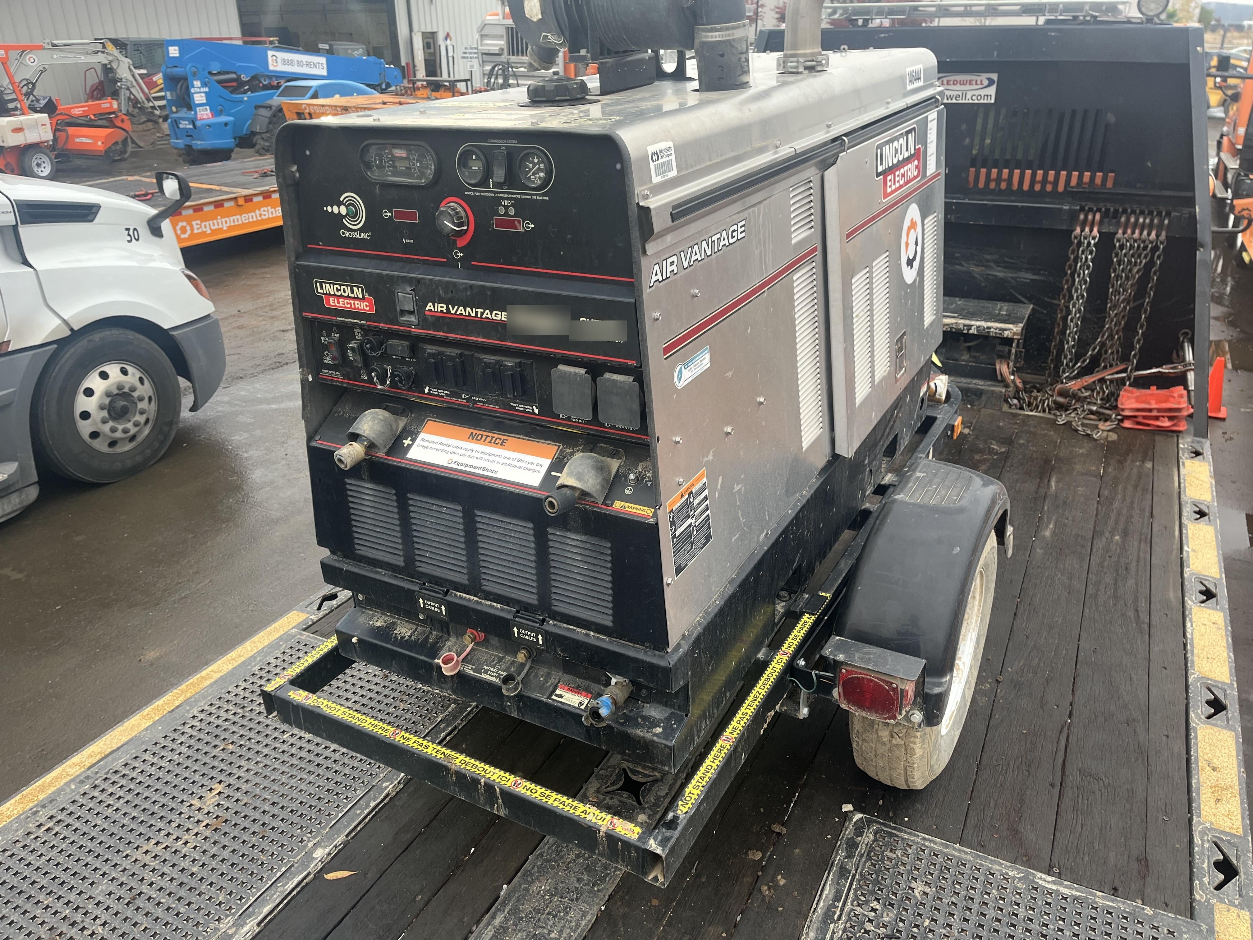 2021 Lincoln Electric Air Vantage 566 Air Vantage 566X Ready Pak 3 (includes trailer, cable rack, fender light kit); no telematics