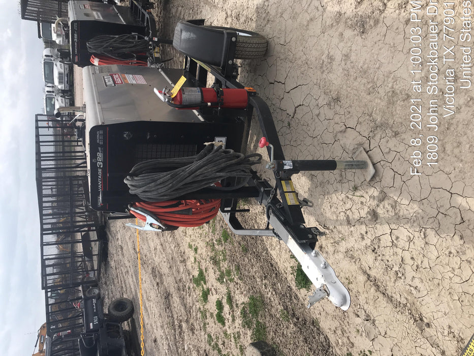 2019 Lincoln Electric Vantage 322 Ready-Pak 3, Two Wheel Trailer, Fender and Light Kit, Cable Rack