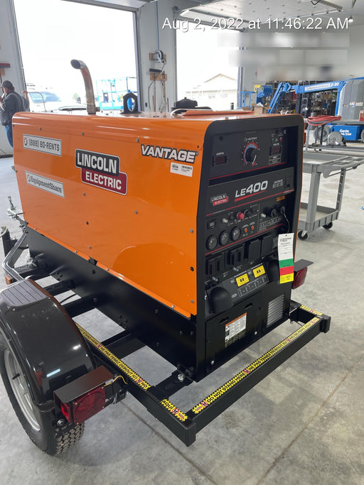 2022 Lincoln Electric LE400 Kubota V1505, Trlr, Cable Rack, Light Kit, ES Decals, T3