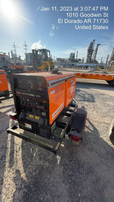 2021 Lincoln Electric Vantage 322 Vantage 322 Ready Pak 3 w/ Decals, ORANGE (includes trailer, cable rack, fender light kit) NO Telematics