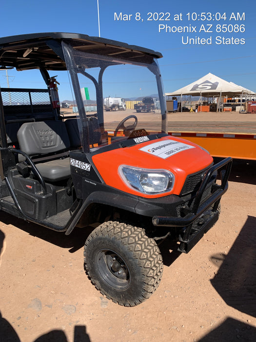 2022 Kubota RTV-X1140W-H Plastic Canopy, Windshield Acrylic Clear, LED Strobe Light, Wire Harness Kit, Back up Alarm
