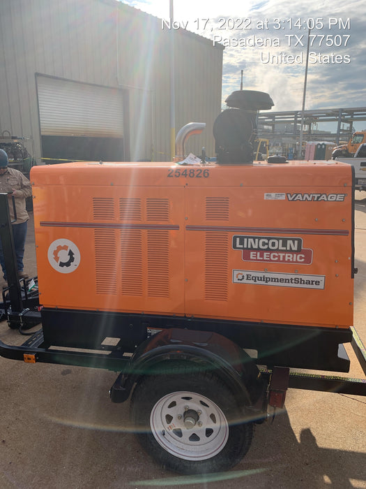 2022 Lincoln Electric Vantage 549X Crosslink Technology, Trailer Mounted, ES Decals, T3