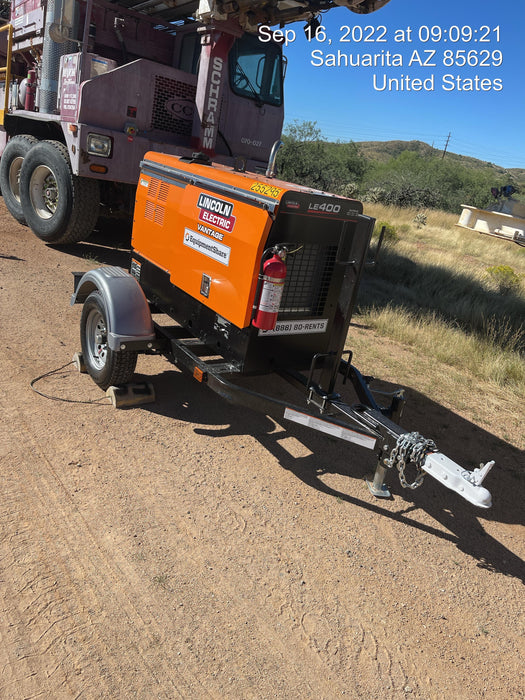 2022 Lincoln Electric LE400 Kubota V1505, Trlr, Cable Rack, Light Kit, ES Decals, T3