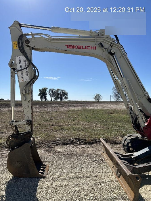 2019 Takeuchi TB290 Cab/Heat/AC Rubber tracks, Dozer blade, Travel alarm, Auxiliary hydraulics w/Manual QC, Hydraulic thumb, 18", 24", and 36" Buckets