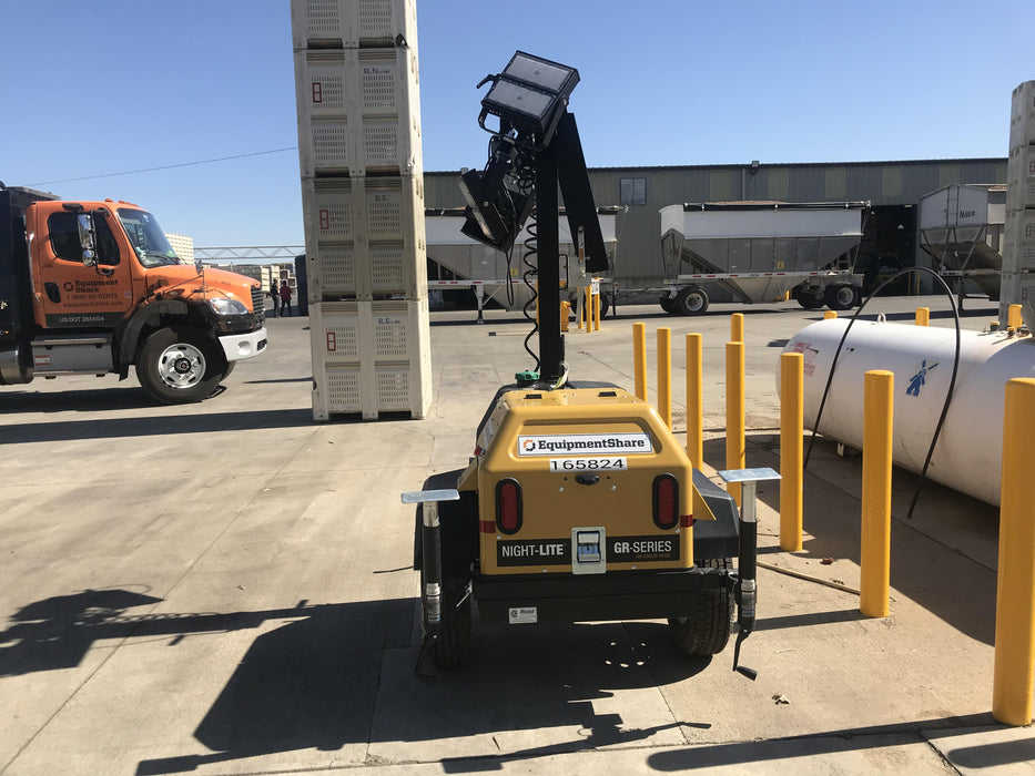 2021 Allmand NLV3GR (4) LED Light Fixture 350W, 23' Vertical Mast, 3kW Prime, Towable, Deep Sea L401, Leveling Jacks, Yanmar T4F 5.8hp