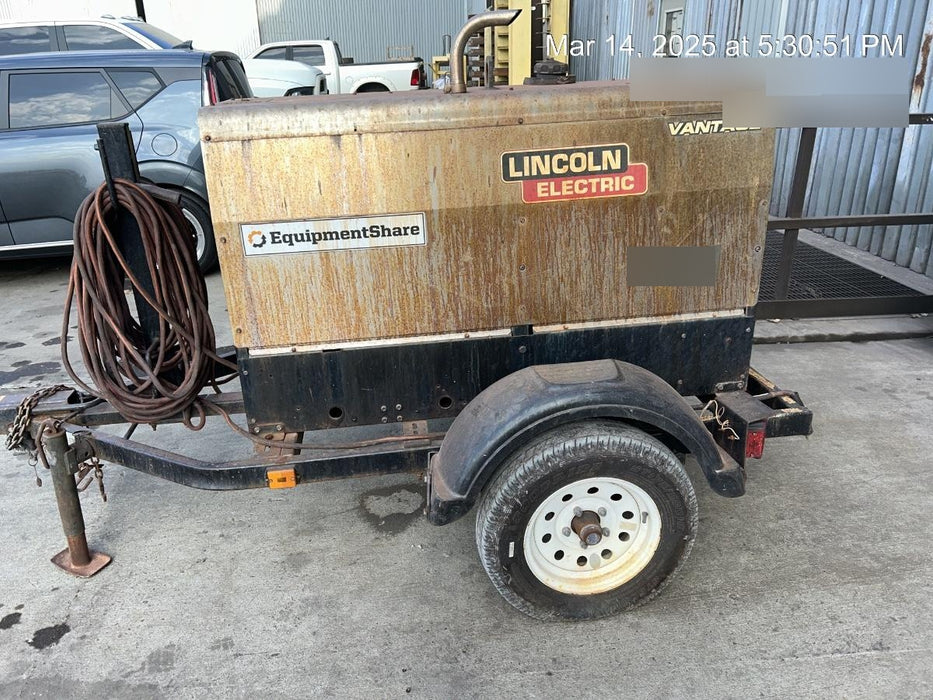 2019 Lincoln Electric Vantage 322 Ready-Pak 3, Two Wheel Trailer, Fender and Light Kit, Cable Rack