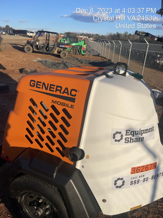 2023 Generac MLT2 Diesel, Flex Switch 120V Input, Powerzone Controller, 
(4) 320W LED Lights, 4kW Generator, 39.9 Gal Fuel Tank, 2" Ball, T3