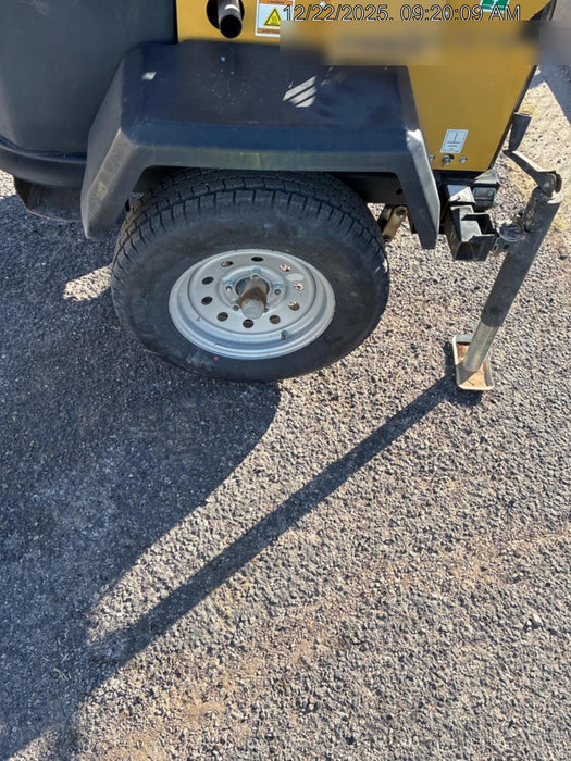 Allmand NLV3GR (4) LED Light Fixture 350W, 23' Vertical Mast, 3kW Prime, Towable, Deep Sea L401, Leveling Jacks, Yanmar T4F 5.8hp