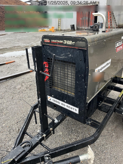 2019 Lincoln Electric Vantage 322 Welder Ready-Pak 3, Two wheel trailer, Fender and Light kit, Cable Rack