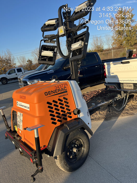 2023 Generac MLT2 Diesel, Flex Switch 120V Input, Powerzone Controller, (4) 320W LED Lights, 4kW Generator, 39.9 Gal Fuel Tank, 2" Ball, T3