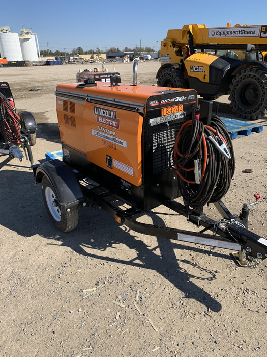 2021 Lincoln Electric Vantage 322 Vantage 322 Ready Pak 3 w/ Decals, ORANGE (includes trailer, cable rack, fender light kit) NO Telematics