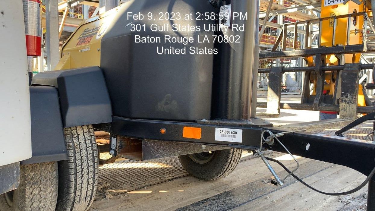 2022 Allmand NLV3GR (4) LED Light Fixture 350W, 23' Vertical Mast, 3kW Prime, Towable, Deep Sea L401, Leveling Jacks, Yanmar T4F 5.8hp