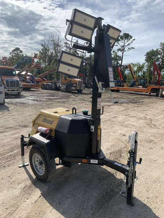 2022 Allmand NLV3GR (4) LED Light Fixture 350W, 23' Vertical Mast, 3kW Prime, Towable, Deep Sea L401, Leveling Jacks, Yanmar T4F 5.8hp