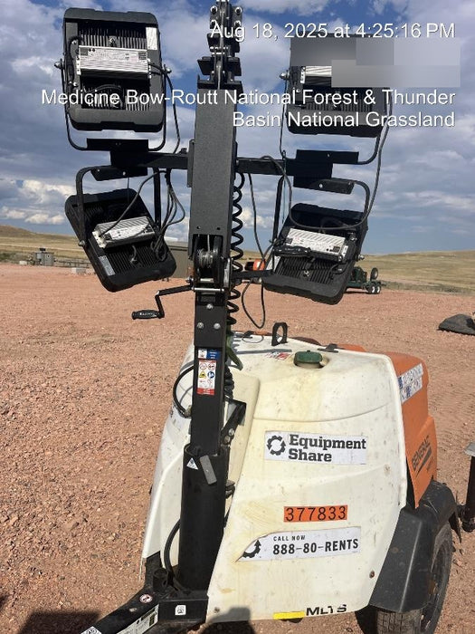 2023 Generac MLT2 Diesel, Flex Switch 120V Input, Powerzone Controller, 
(4) 320W LED Lights, 4kW Generator, 39.9 Gal Fuel Tank, 2" Ball, T3