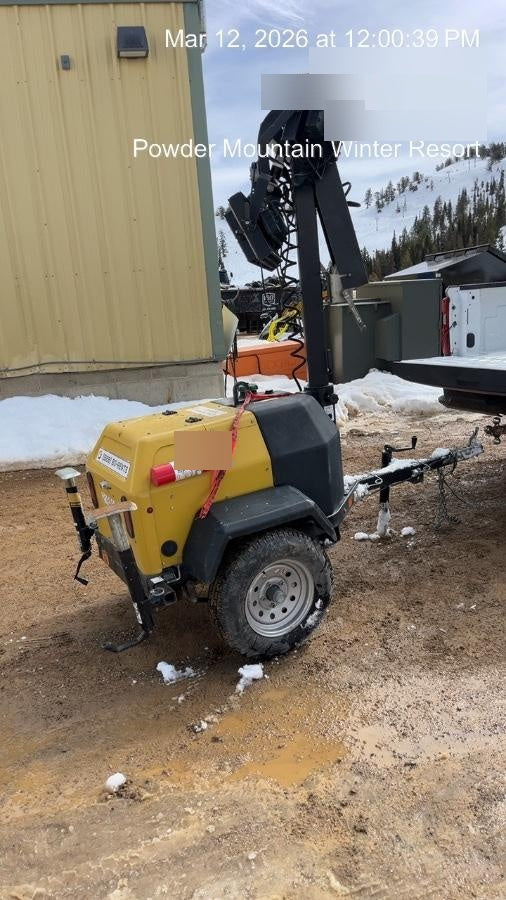 2022 Allmand NLV3GR (4) LED Light Fixture 350W, 23' Vertical Mast, 3kW Prime, Towable, Deep Sea L401, Leveling Jacks, Yanmar T4F 5.8hp