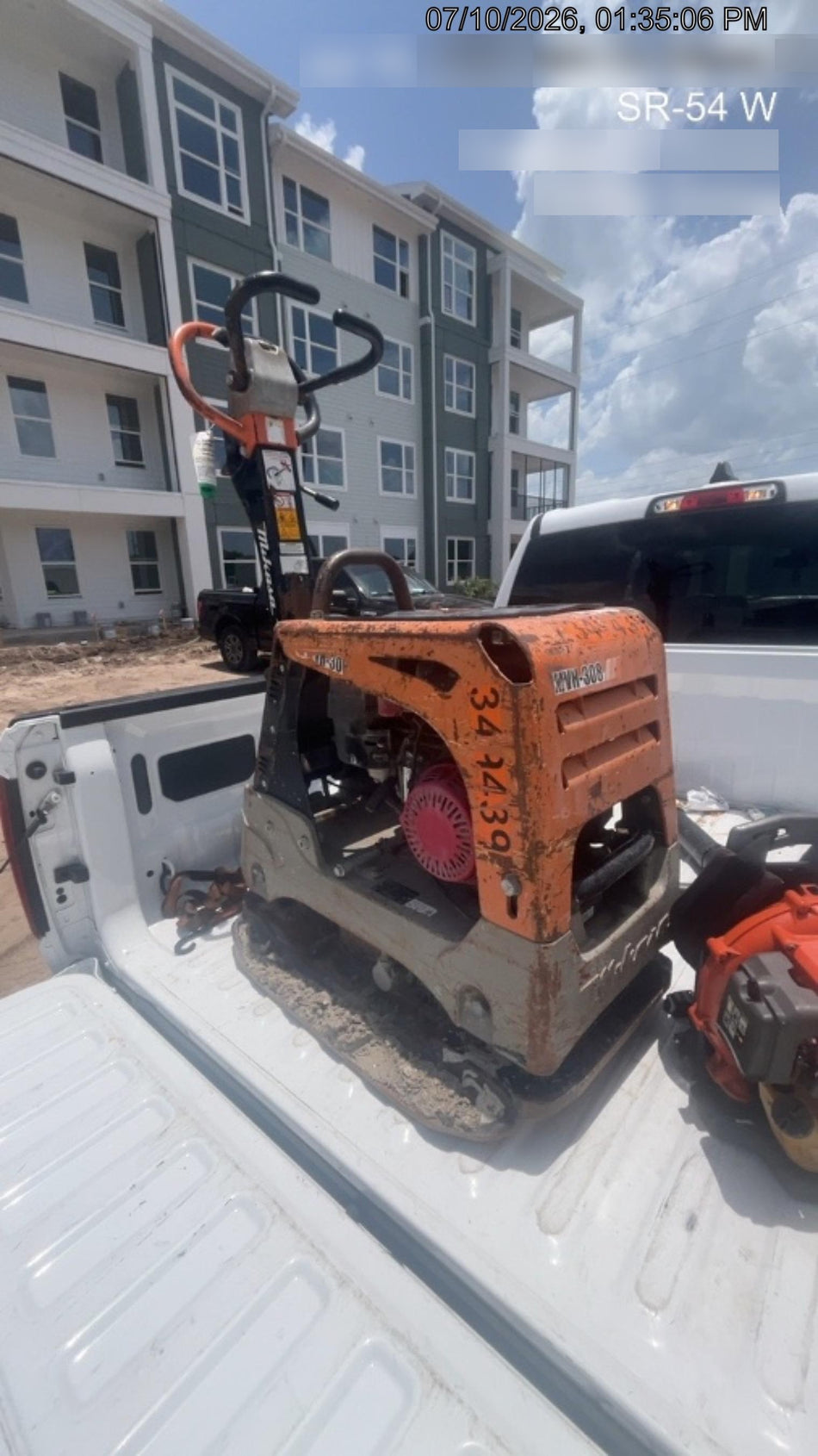 2023 Multiquip MV308GH Honda GX270, 18" Plate, Tachometer