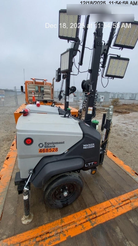 2024 Wacker Neuson LTT4 Diesel, Kohler KDW702, Deep Sea Controller, Auto Start, LED 320W, Bypass Outlet, T3