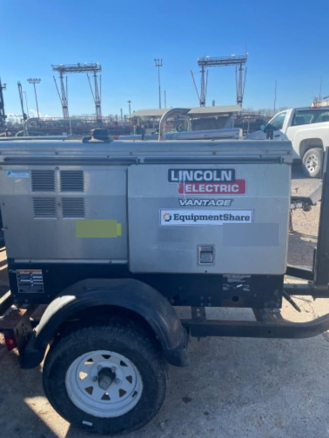 2019 Lincoln Electric Vantage 322 Ready-Pak 3, Two Wheel Trailer, Fender and Light Kit, Cable Rack