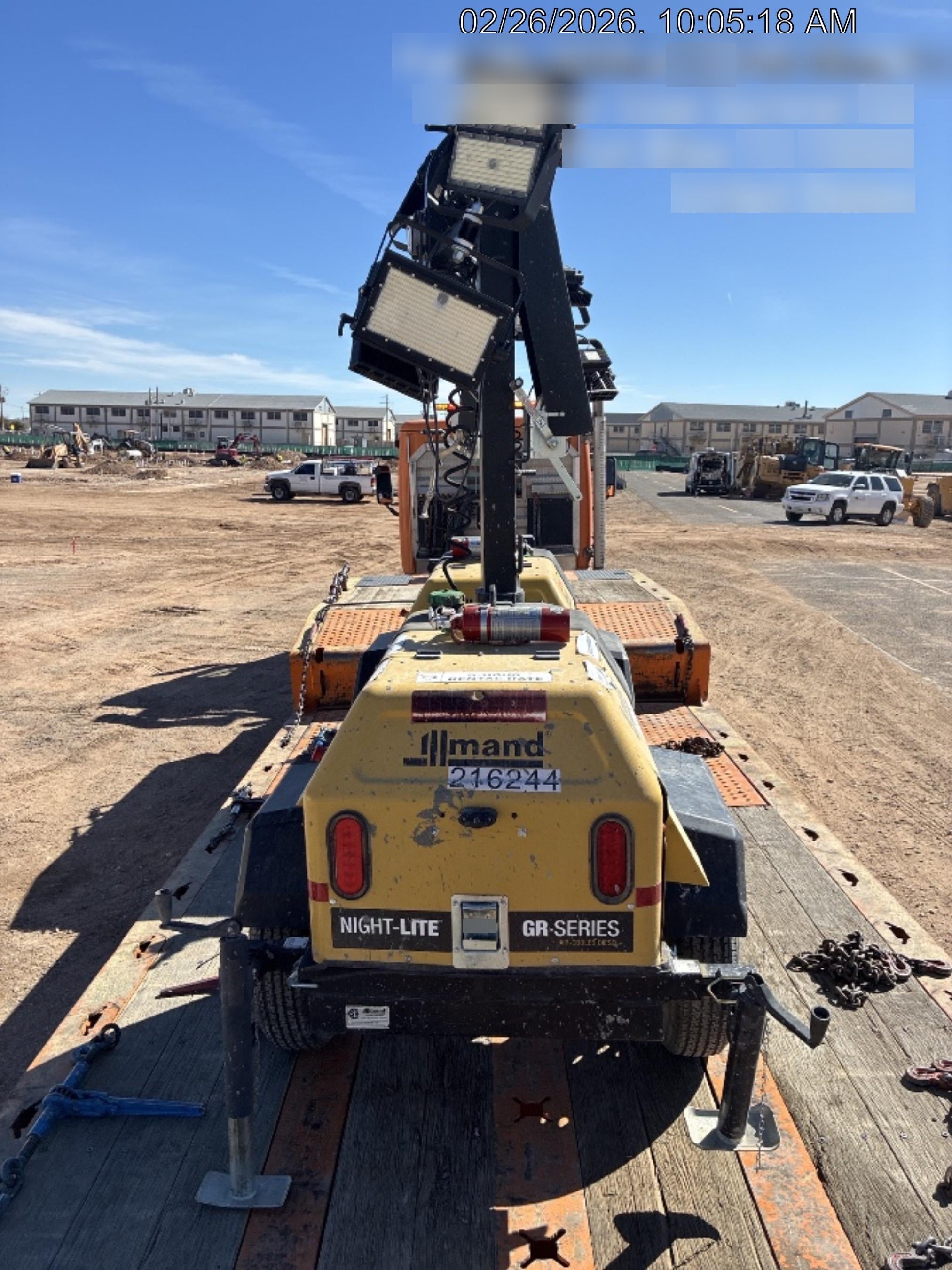 2022 Allmand NLV3GR (4) LED Light Fixture 350W, 23' Vertical Mast, 3kW Prime, Towable, Deep Sea L401, Leveling Jacks, Yanmar T4F 5.8hp