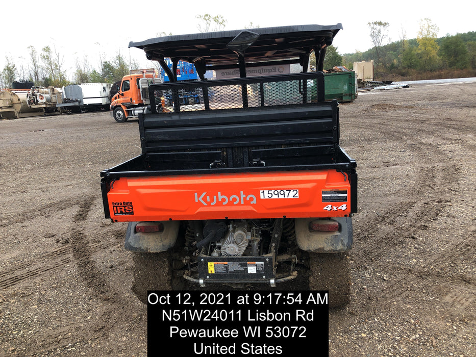2021 Kubota RTV-X1140W-H Plastic Canopy, Windshield Acrylic Clear, LED Strobe Light, Wire Harness Kit, Back up Alarm