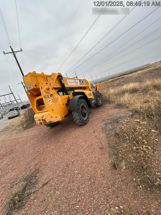 2019 JCB 512-56 109 HP w/Open ROPS, Beacon, Aux Hydraulics, Worklights, Solid Tires 60" Carriage/Forks