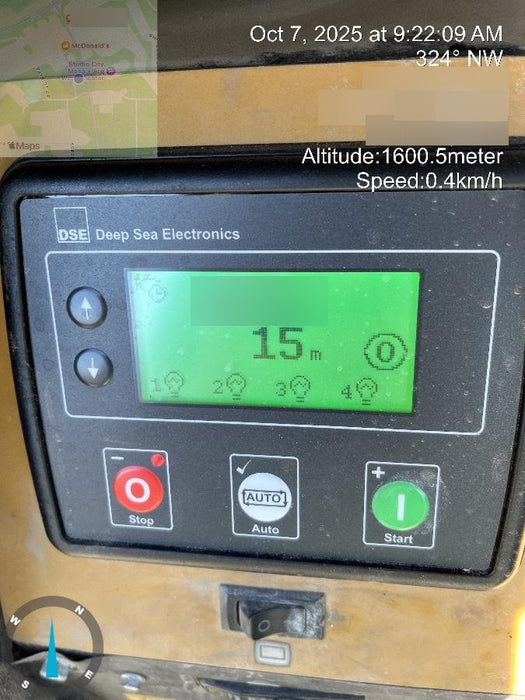 2022 Allmand NLV3GR (4) LED Light Fixture 350W, 23' Vertical Mast, 3kW Prime, Towable, ES Decals, T3