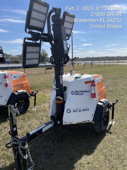 2023 Generac MLT2 Diesel, Flex Switch 120V Input, Powerzone Controller, 
(4) 320W LED Lights, 4kW Generator, 39.9 Gal Fuel Tank, 2" Ball, T3