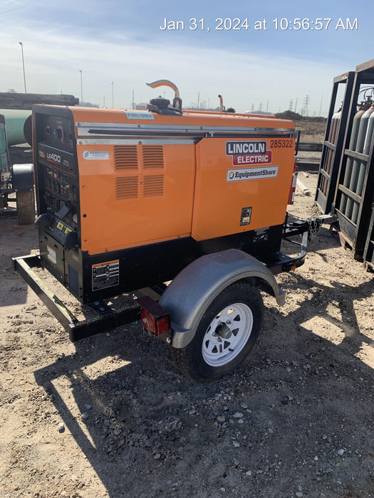 2022 Lincoln Electric LE400 Kubota V1505, Trlr, Cable Rack, Light Kit, ES Decals, T3